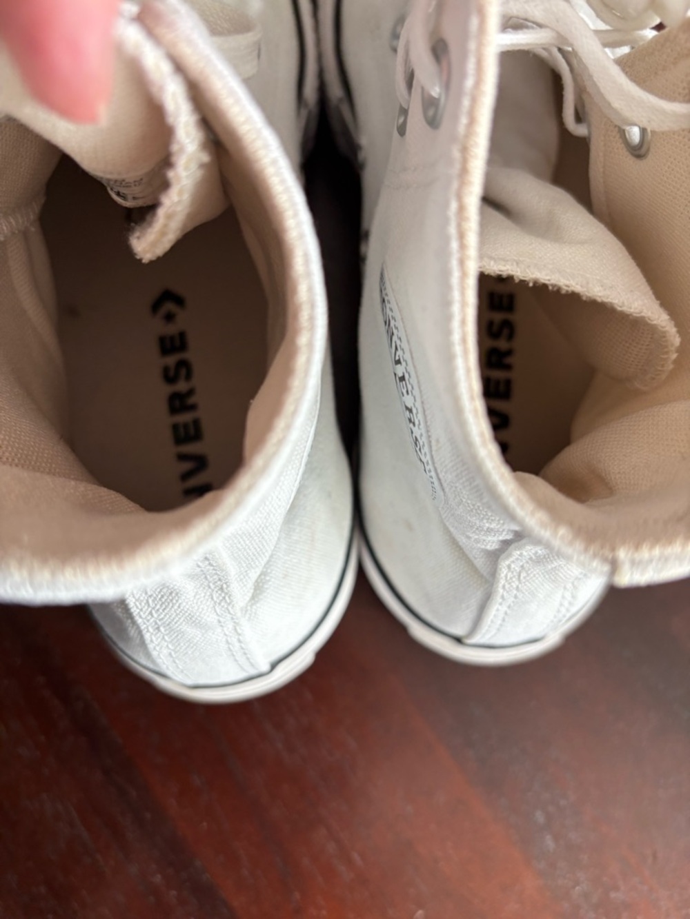 Converse White High-Top Platform Sneakers - Picture 6 of 11